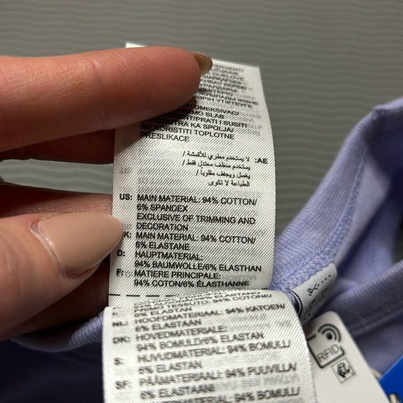 Adidas Originals Trefoil Tank Top Crop High Neck Purple Violet Lavender XS S M - Picture 3 of 7